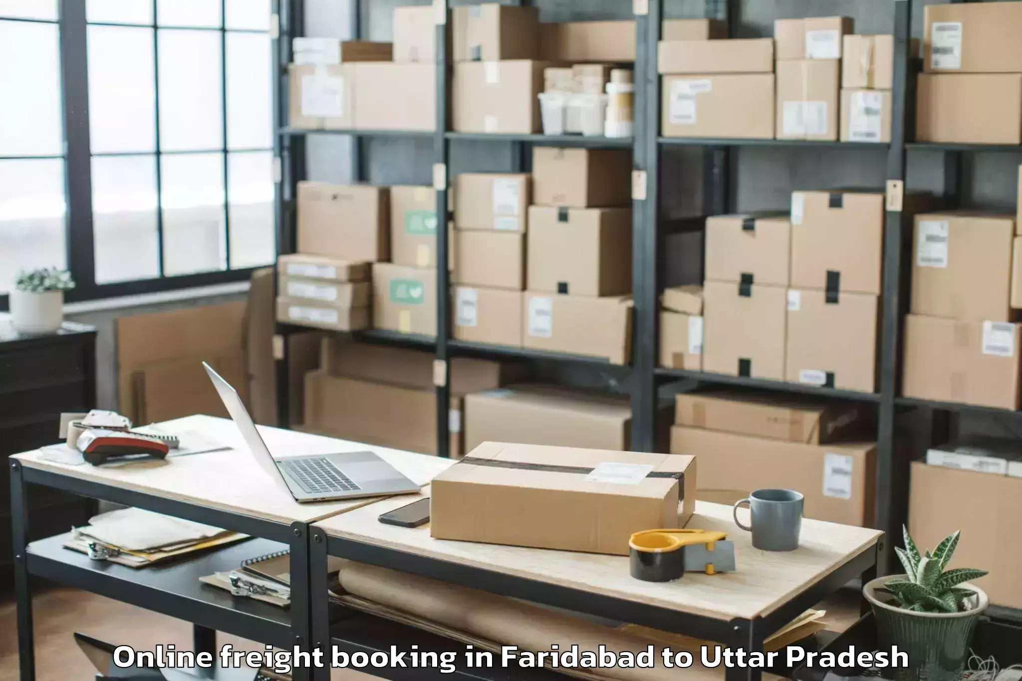 Reliable Faridabad to Machhlishahr Online Freight Booking